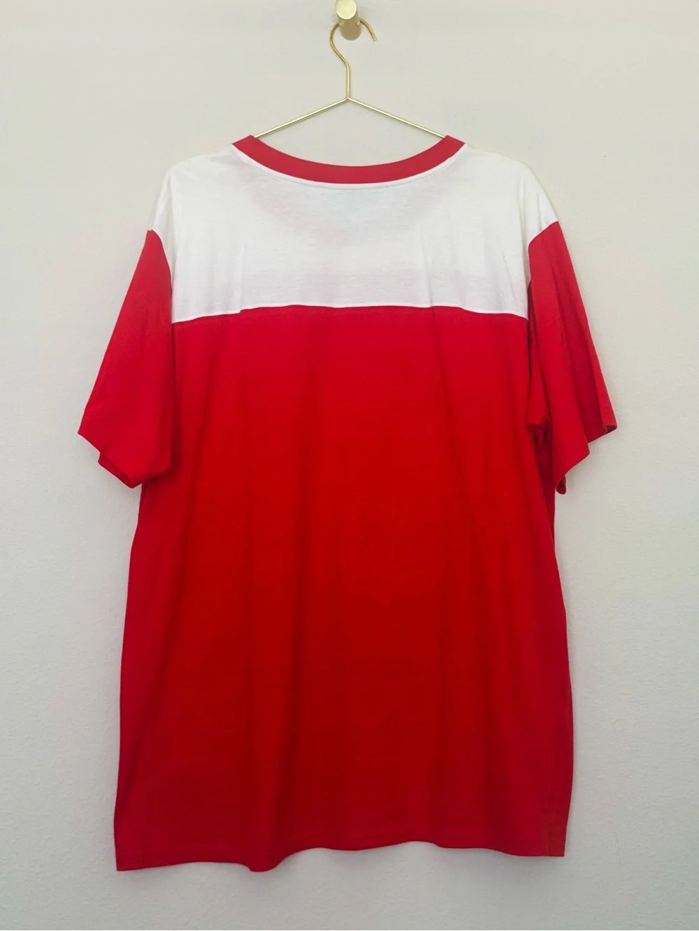 Gucci Red & White Short-Sleeve Logo Tee with Yellow Graphic